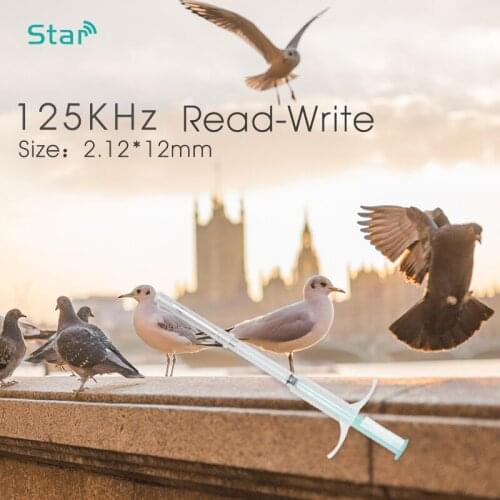 ISO14443A 13.56Mhz NFC Glass Transponder Syringe Ntag216 RFID microchip injector unit for dog cattle animal identification