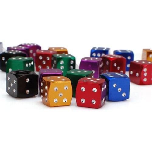 4 Pcs Aluminum Dice Car Wheel Tire Valve Caps Tyre Valve Stem Air Dust Caps Truck Bike Motorcycle For KIA Audi Peugeot Volvo BMW