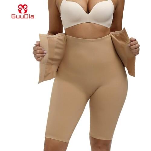GUUDIA High Waist Tummy Control Panties Seamless Shapewear Women Body Shaper Thigh Slimmer Underwear Shaper Waist Trimmer