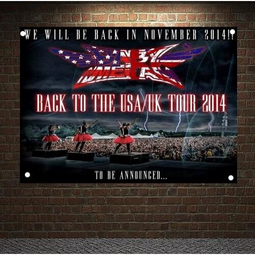 BABYMETAL Rock Band Metal Music Posters Retro Cloth Art Flag Banner Wall Hanging Tapestry Bedroom Dormitory Home Decoration