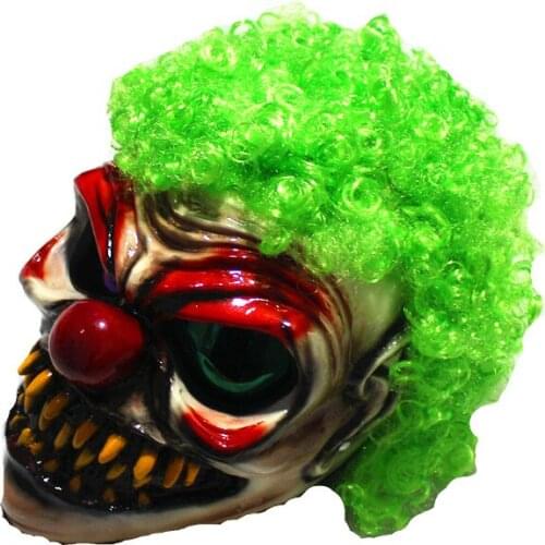 Green Full Face Motorcycle Helmet Carbon Fibre Racing Helmet Clown Helmet Dual Sport Bike Chopper Cafe Racer Bobber