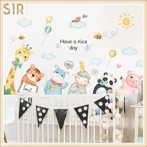 Wall DIY Sticker for Childrens Room Cartoon Kindergarten Wallpaper 3D Art Decal Sticker Child Room Wall Decor Anime Decor