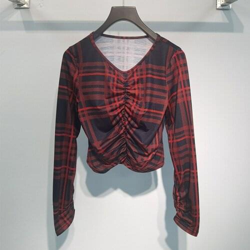 2021 New Autumn Fashion Female T-shirt Slim High Quality Women Tee Round Neck Casual Elegant Cotton Ladies Tops T690