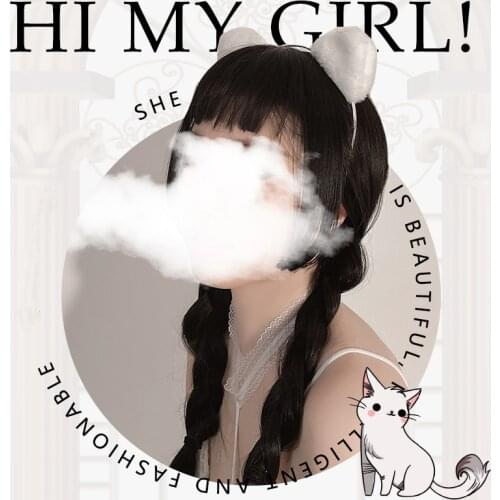 Plush Cute Velvet Women Cat Headband Kawaii Sweet Japanese Anime Cosplay Accessories Hair Hoops Lady Lovely Party Fashion New