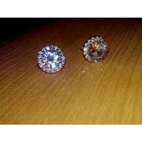 Classic Shinning Zircon Stud Earrings For Women Girls 2021 New Jewelry Simple Earings Christmas Gifts