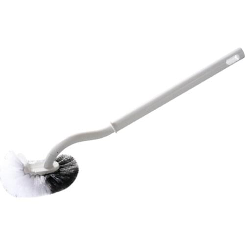 Toilet Bowl Brush with Hard & Soft Bristles, Curved Angled Cleaner Brush Scrubber for Deep Cleaning Under The Rim Bathroom Brush