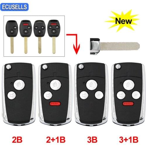 2/2+1/3/3+1 Button Flip Folding Remote Smart Car Key Shell Case Housing Cover For Honda Civic CR-Z Fit Insight Odyssey Ridgeline