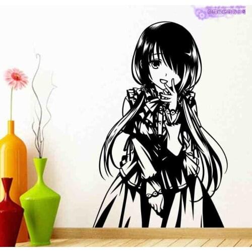 DATE A LIVE Wall Decal Tokisaki Kurumi Vinyl Wall Stickers Decal Decor Home Decorative Decoration Anime Car Sticker