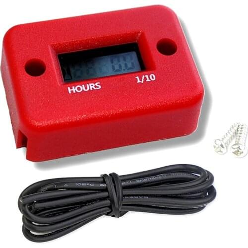 Waterproof Digital Hour Meter LCD Display Portable Engine Gauge Hour Meter For Motorcycle/Boat Engines Counter Hour Meter