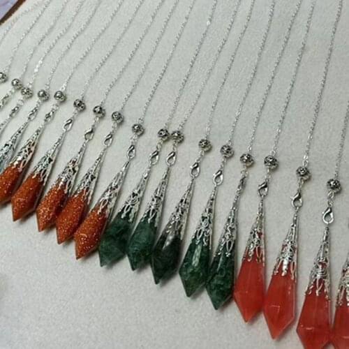 1pcs crystal Stone Pendant for Smelt crystal Pendulums Sacred Geometry Healing Crystals Pendant Jewelry