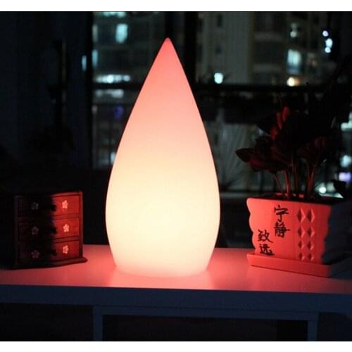 D12*H24cm LED Bullet Shape illuminated Waterproof Rechargeable Night Light for Party Event Wedding Decoration free shipping 1pc