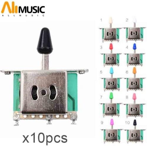 10pcs Colorful 3 Way Selector Electric Guitar Pickup Switches Guitar Toggle Lever Switches for Guitar