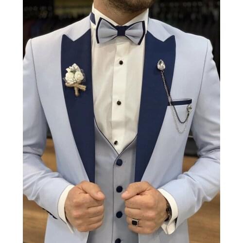 2021 High Quality Custom Made Single Breasted Man Suit Groom Tuxedo Costume Homme Three Pieces (Jacket+Pants+Vest+Tie)