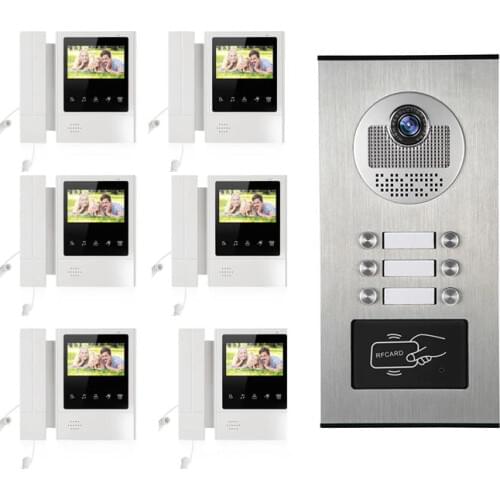 6V1 4.3 Inch LCD Display Intercom Access Control Video Door Phone XSL-168-L