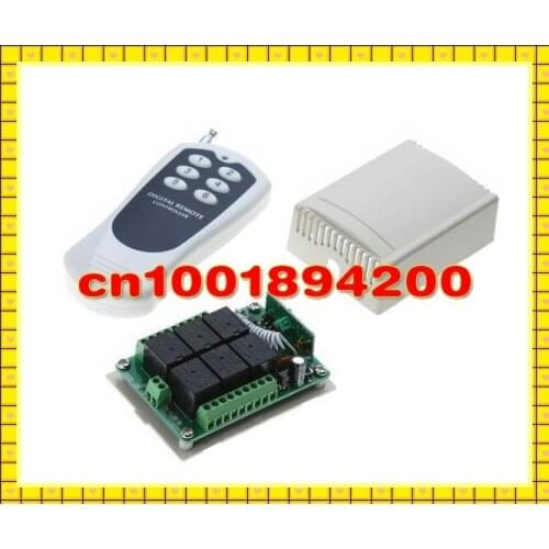 12V 6CH RF Wireless Remote Control Switch System Transmitter&Receiver for home Applicance Light LED Strip Door Access System