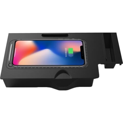 Aotsr QI Wireless Car Charger For BMW X3 X4 2018 2019 Intelligent Infrared Fast Wireless Charging Car Phone Holder for Iphone