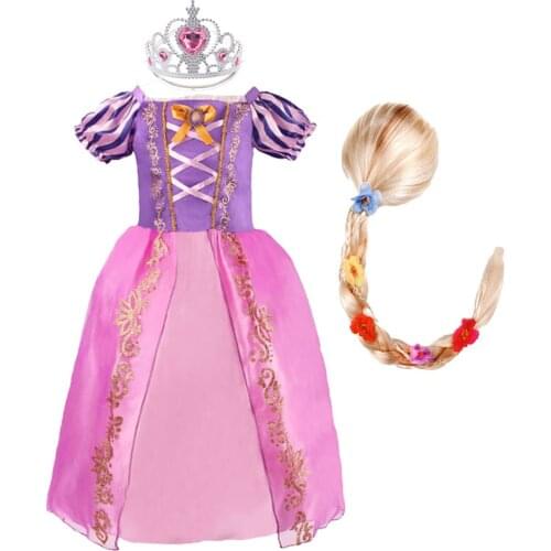 Kids Rapunzel Princess Dress Tangled Rapunzel Princess Costume Girls Princess Dress Baby Girl Birthday Party Carnival Costume