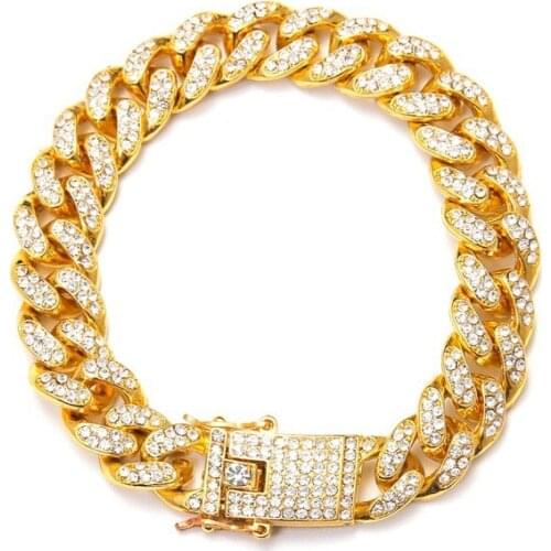 2020Sells Hip-hop Cuban Bracelet, Closely Drilled Cuban Chain Jewelry, Hiphop Jewelry, Cross-border E-commerce Source