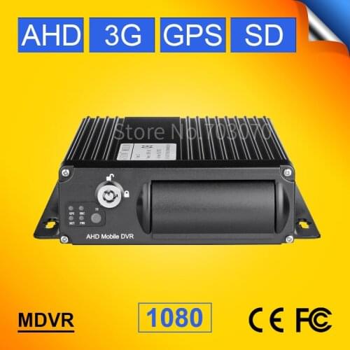 GPS tracker AHD 1080p H.264 Real-time SD Car Vehicle Mobile DVR ,3G online 4CH Video/Audio realtime Record Car MDVR I/O Alarm