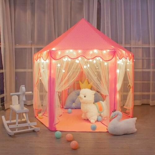 Play Tent for Kids Fairy Princess Castle Baby Toys Wigwam Play house for Children Kids tent Child Best Christmas Birthday gift
