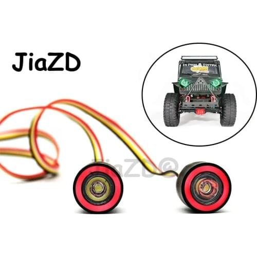 JiaZD LED Lights Headlight for 1/10 RC Rock Crawler Axial SCX10 D90 Jeep Wrangler Body Shell RC Car Accessories