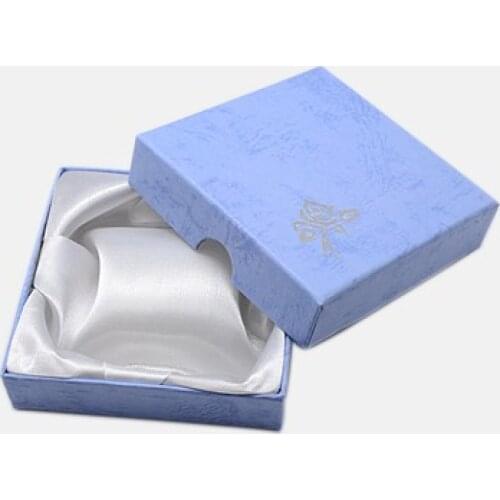 5pcs Square Cardboard Bracelet Gifts Boxes Jewelry Packaging Display Box ,with Sponge inside Rose Flower Pattern 90x90x22~23mm