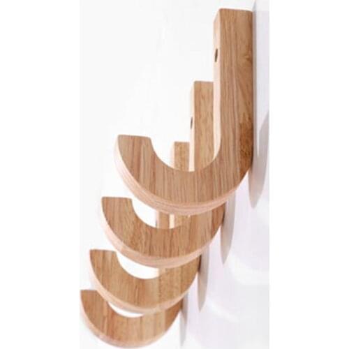 MH003 Oak Wood Creative Bathroom Hook Rack Wall Mount Multipurpose Hallway