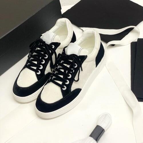 2020 New women White Shoes Sneakers Casual Board Shoes Fashion Genuine Leather Patchwork Spring/Autumn Designer Shoes Women