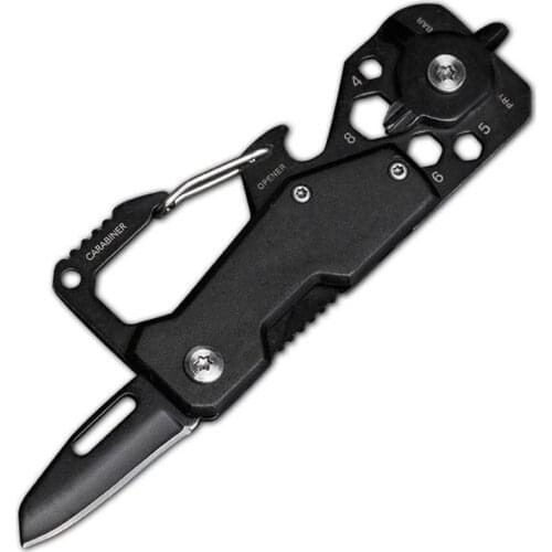Multifunctional Outdoor Camp Gear Buckle Knife Keychain Screwdriver EDC Folding Knife Bottler Opener Tactical Survival Tools