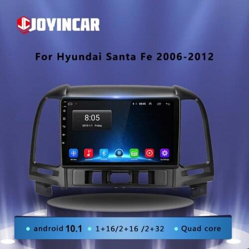 JOYINCAR 9" Android 10.1 Multimedia Player For Hyundai Santa Fe 2 2006-2012 GPS Navi 2din Video Car Radio Head Unit WiFi 2 Din