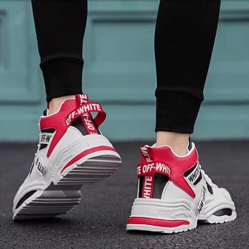 New style mens shoes individual color matching casual board shoes high top leather sports casual mens shoes fashion trend