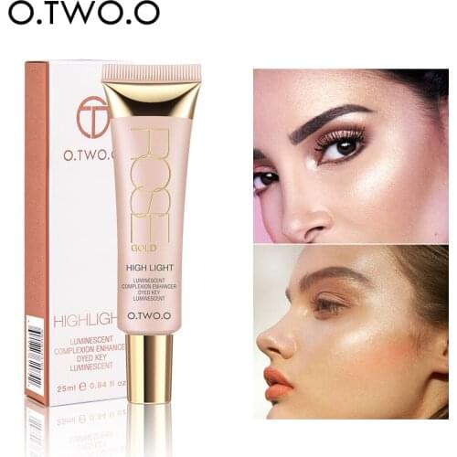 O.TWO.O Brilho Iluminador Creme Primer Base de Destaque Contorno Corretivo Clareamento Hidratante Oil-controle de