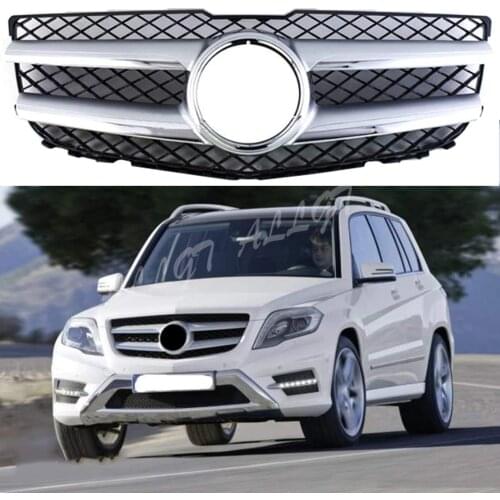 Front Racing Billet Bumper Grille Upper Facelift Grill For Mercedes-Benz X204 GLK Class 2013 2014 2015 GTR