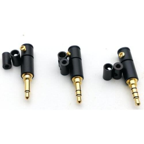 100pcs 3.5mm mono/Stereo/4Pole Repair headphone Plug Metal Audio connector adapter