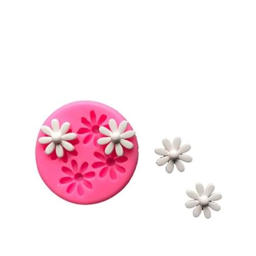 Simple Flower Modeling Liquid Silicone Mold Flower Series DIY Cake Baking Decoration Flip Cake Flower Jewelry Silicone Mold