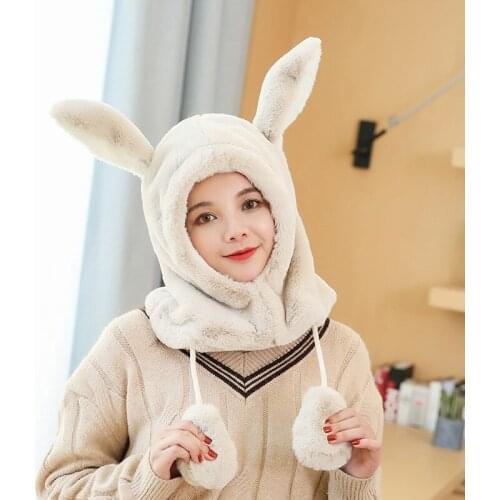 A Pinch Long Ear Will Move The Hat Net Red Rabbit Hat Rabbit Ears Cap Cute Rabbit Airbag Cap Cartoon Role Playing Rabbit Hat
