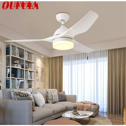 OUFULA Modern Ceiling Fan Lights Lamps With Remote Control Fan Lighting Suitable For Dining Room Bedroom
