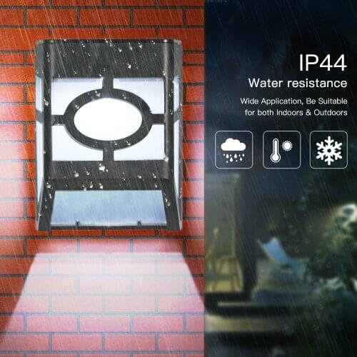 2V LED Solar Powered Energy Wall Lamp Sensitive Light Control IP44 Water Resistance Built-in 600mAh High Capacity Rechargeable