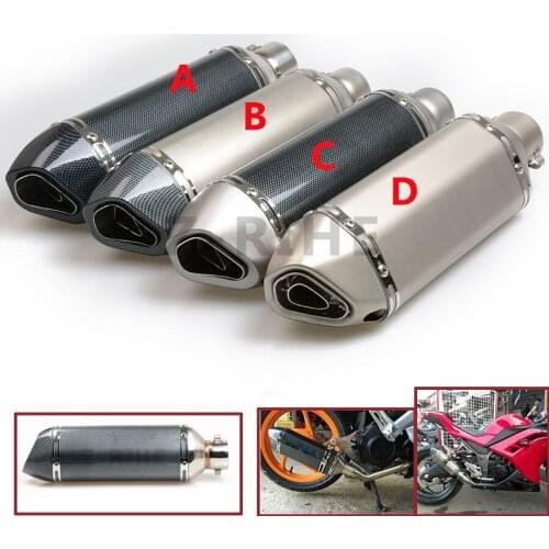 For z800 36-51mm universal Motorcycle Exhaust pipe muffler For CBR CBR125 CBR250 CB400 CB600 YZF FZ400 Z750 YZF R1 R3 R6
