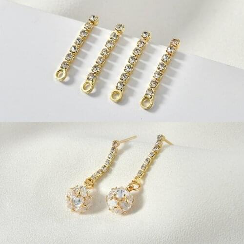 Exquisite rectangle shape handmade 30pcs/lot fashion alloy women stud earrings diy jewelry earring accessory