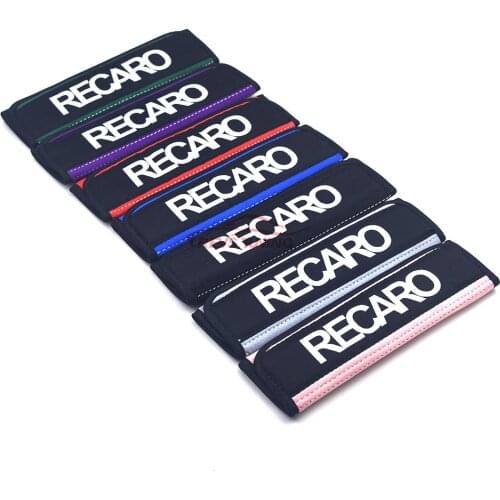 1Pair Universal JDM Style Racing Recaro Car Seat Belt Straps Cover Seatbelt Harness Shoulder Pad