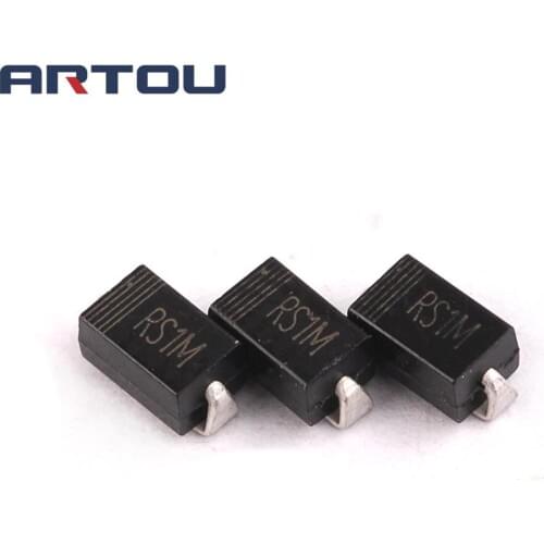 100PCS FR107 RS1M 1000V 1A SMD Fast Recovery Diode