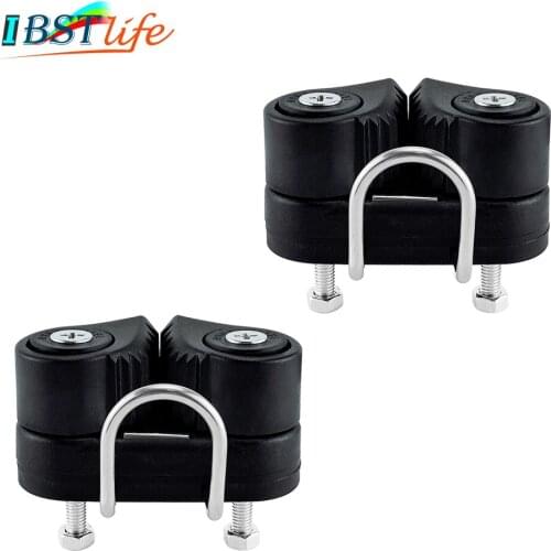 2PCS Composite 2 Row Matic Ball Bearing Cam Cleat with leading Ring Pilates Equipment Boat Fast Entry Rope Wire Fairlead sailing