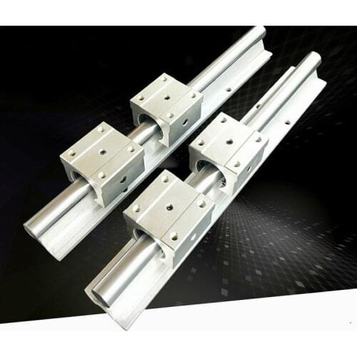 2pcs SBR16 1100mm support rail linear guide + 4pcs SBR16UU linear blocks beairng for CNC router linear guide