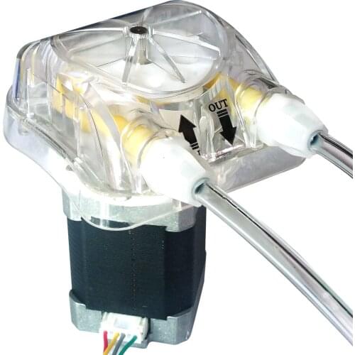 250ml/min, 4 rollers, 24V Honlite Stepping Peristaltic Pump with Exchangeable Pump Head and PharMed BPT Peristaltic Tube