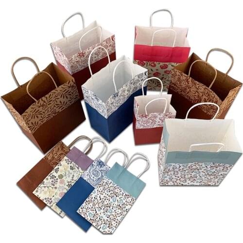 40pc/lot 21X13X8cm, European style pattern kraft paper storage pencil bag, Paper shopping bags, wholesale price, gift bag