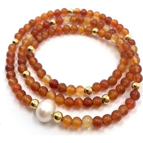 6mm Carnelian Pearl 108 Bead Bracelet Pray Healing Handmade Reiki Bless Yoga Fancy Buddhism