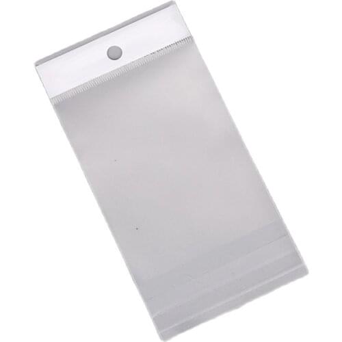 6x22cm Self adhesive OPP bag with hanging hole, clear header plastic bag wholesale free shipping