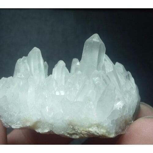 80-110g Clear Natural Beautiful White QUARTZ Crystal Cluster Specimen