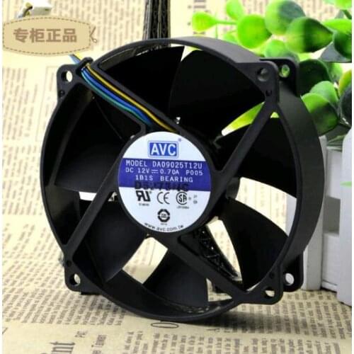 AVC 90*90*25 9CM DA09025T12U 12V 0.7A CPU computer case big wind PWM four pin fan